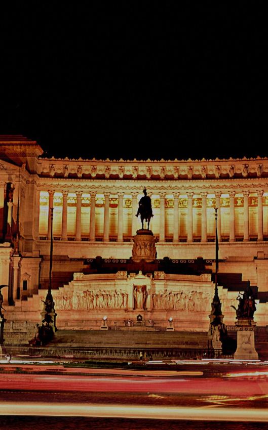 Architecture illuminated at night