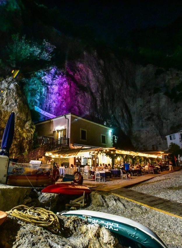 Colorful city night scene